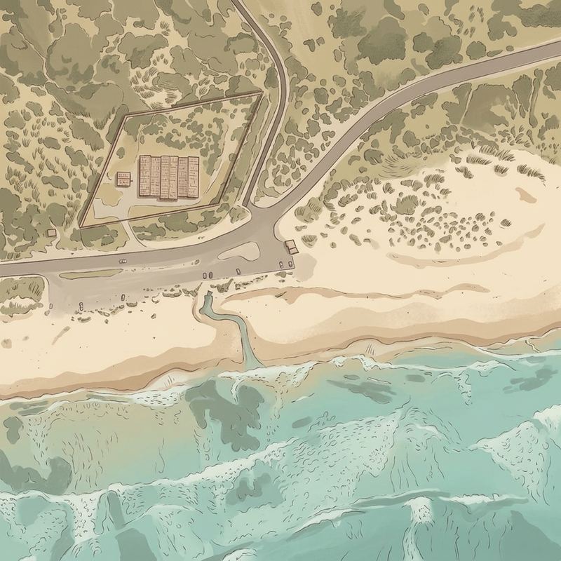 Aerial map of Mnandi Beach