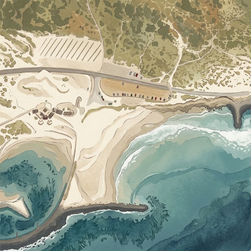 Aerial map of Monwabisi Beach