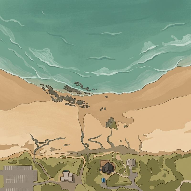 Aerial map of Moolack Beach