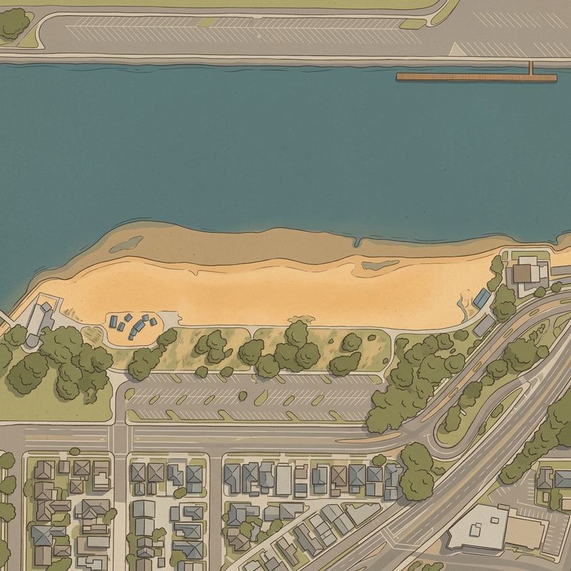 Aerial map of Mother's Beach
