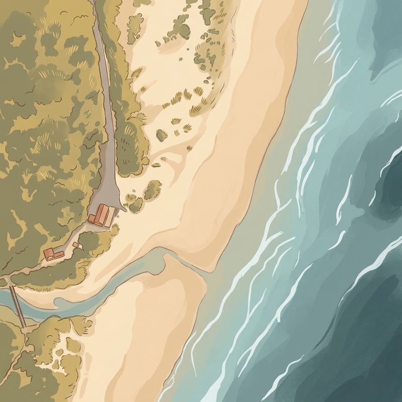 Aerial map of Nahoon Beach