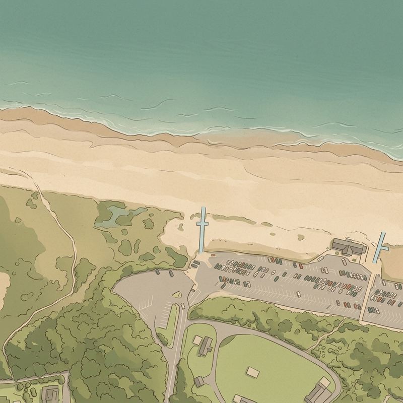 Aerial map of Nauset Beach