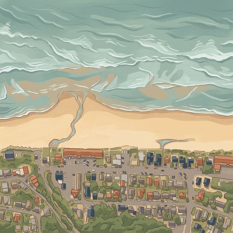 Aerial map of Nelscott Beach