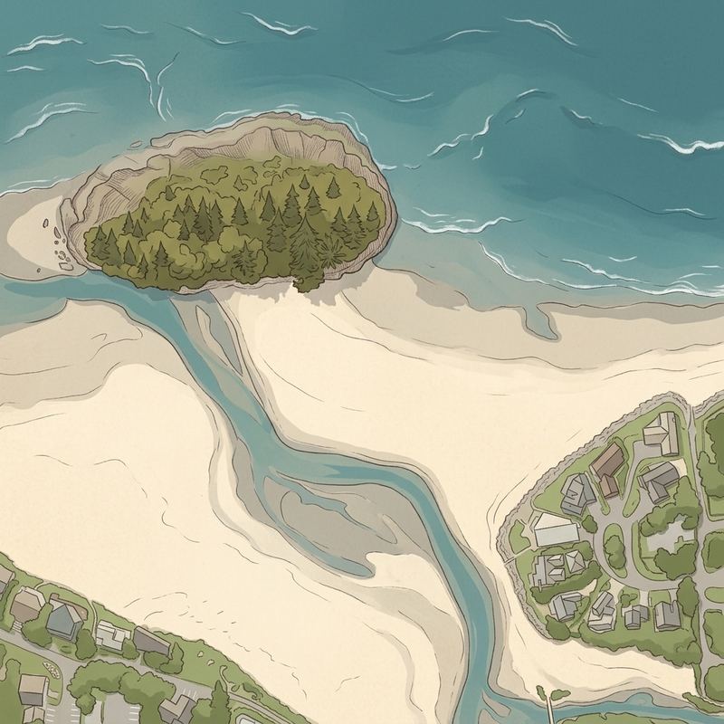 Aerial map of Neskowin Beach