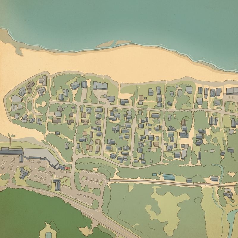 Aerial map of Neskowin Beach State Recreation Site
