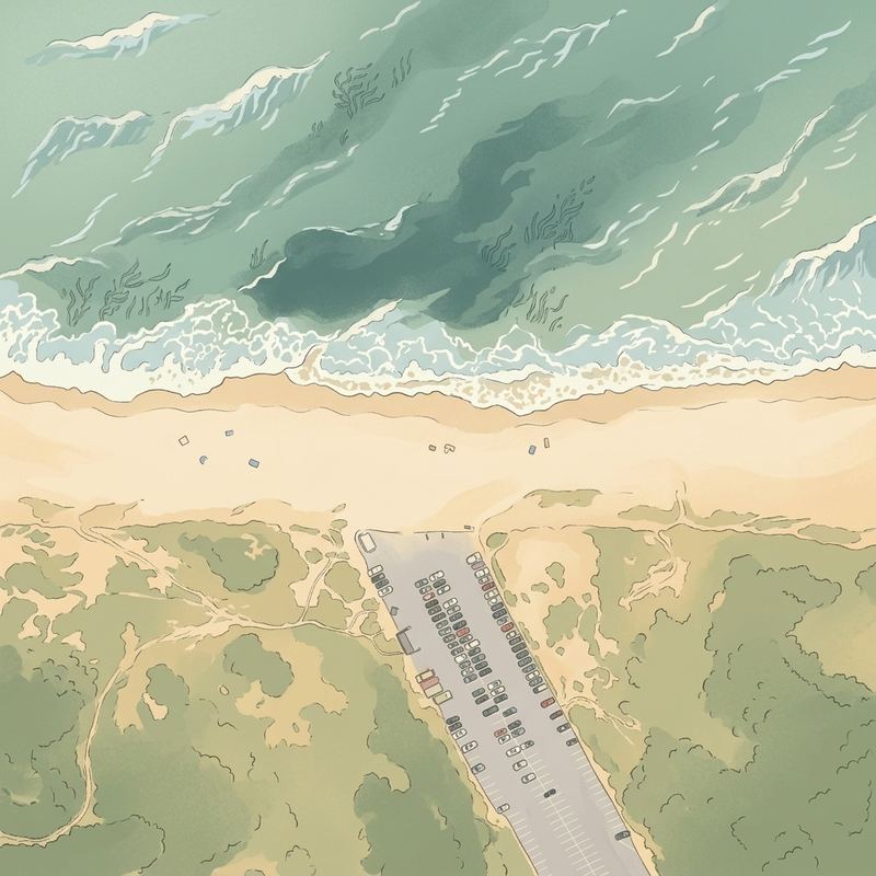 Aerial map of Newcomb Hollow Beach
