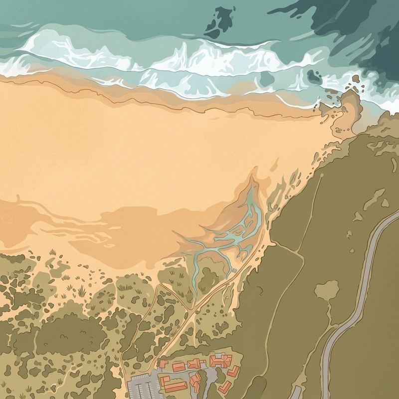 Aerial map of Noordhoek Beach