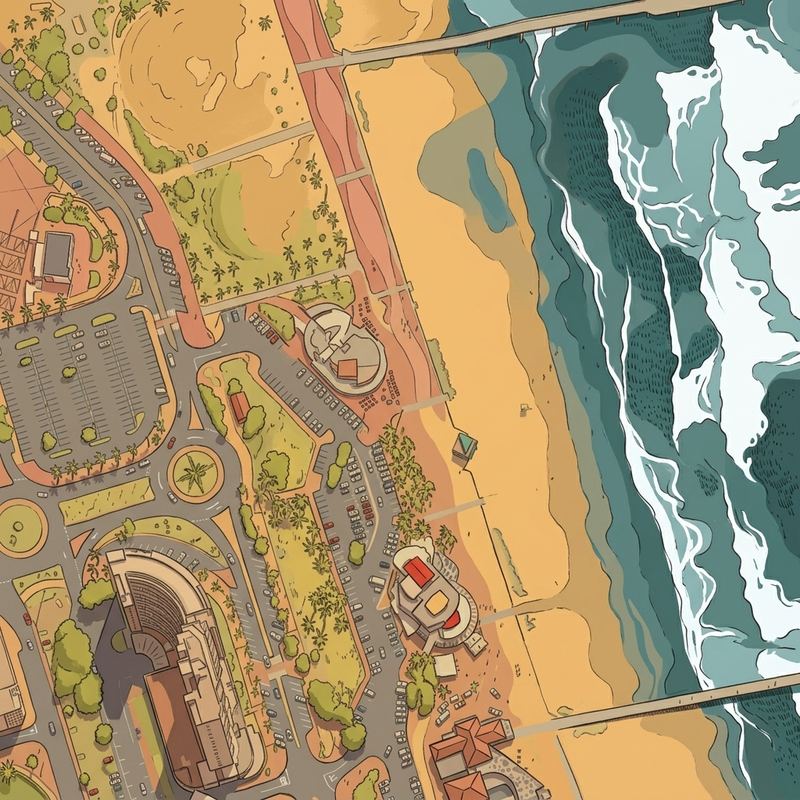 Aerial map of North Beach