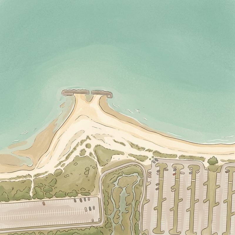 Aerial map of Oasis Beach
