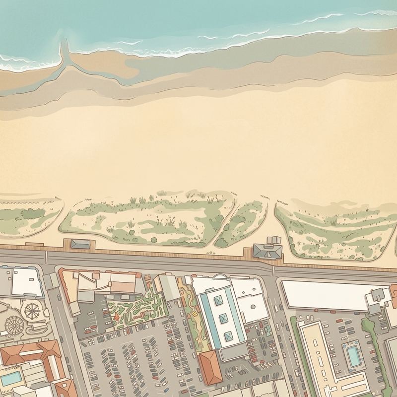 Aerial map of Ocean City Beach