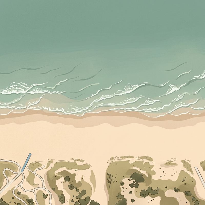 Aerial map of Ocean Swimming Beach