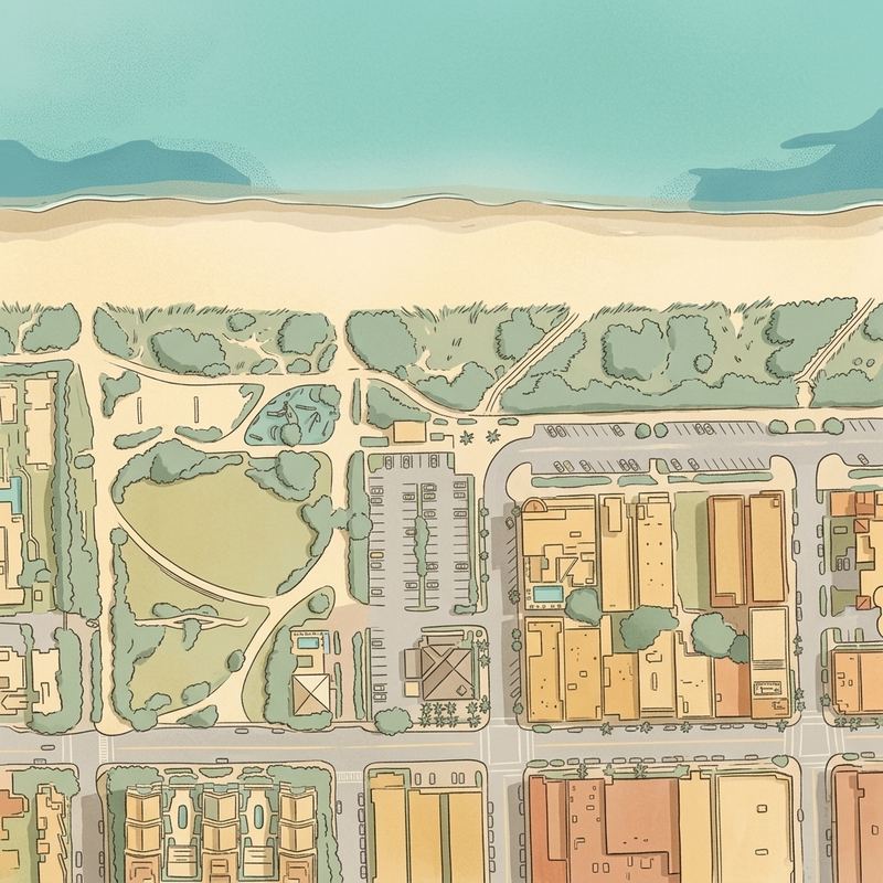 Aerial map of Ocean Terrace Public Beach