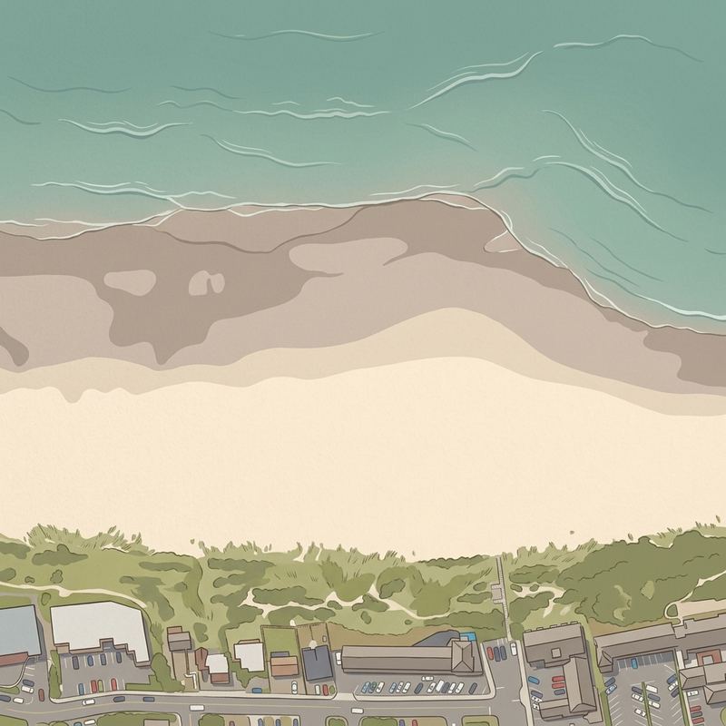Aerial map of Oceanlake Beach Access