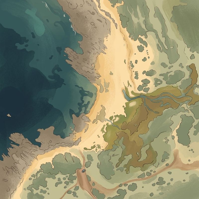 Aerial map of Olifantsbos Beach
