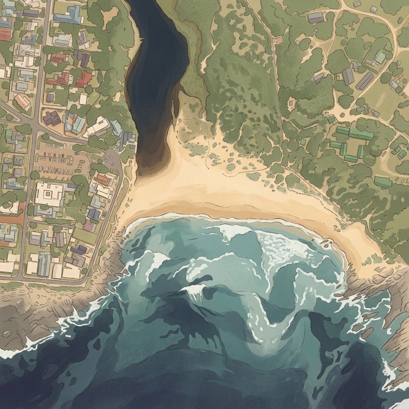 Aerial map of Onrus Beach