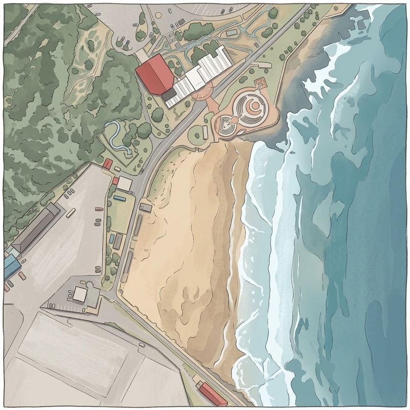 Aerial map of Orient Beach
