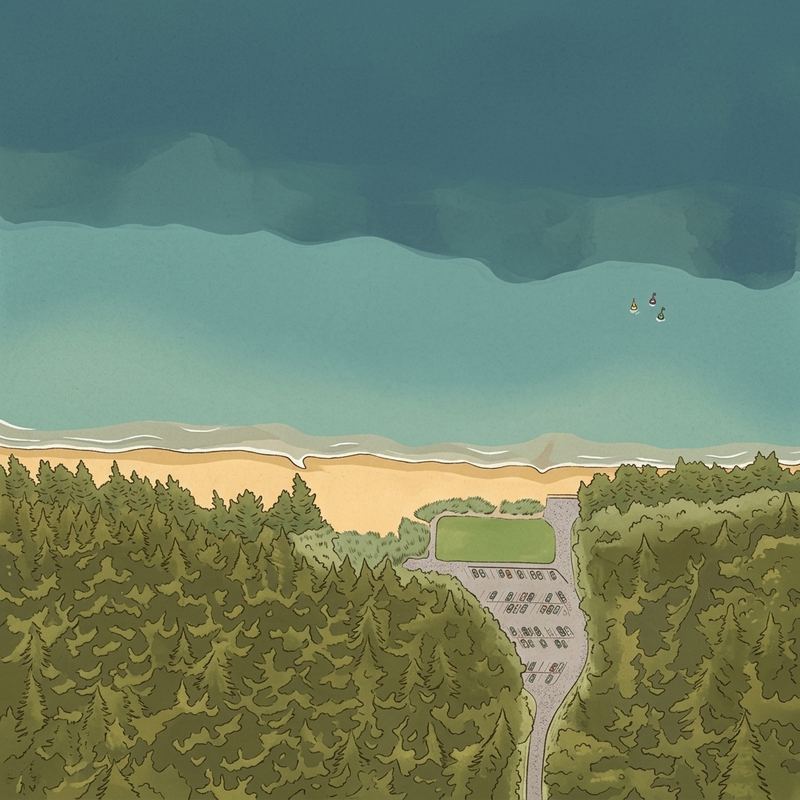 Aerial map of Owen Beach
