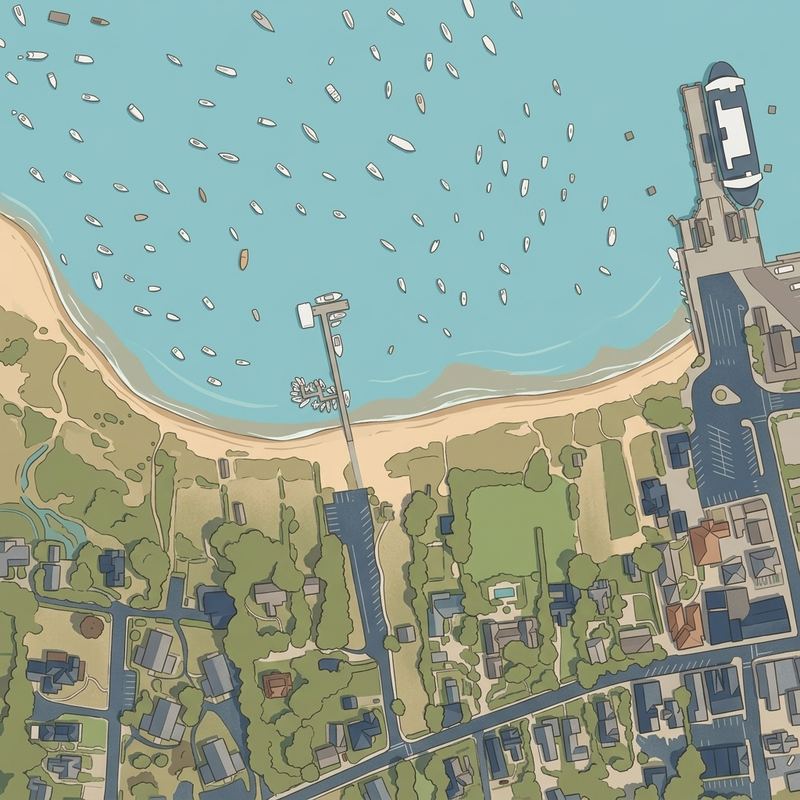 Aerial map of Owen Park Beach