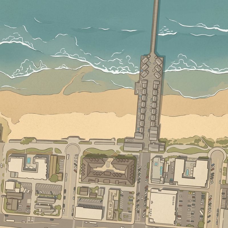 Aerial map of Pacific Beach