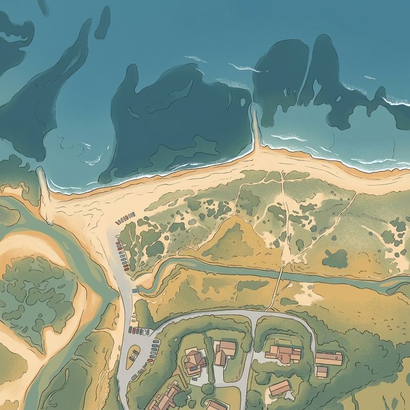 Aerial map of Paine's Creek Beach