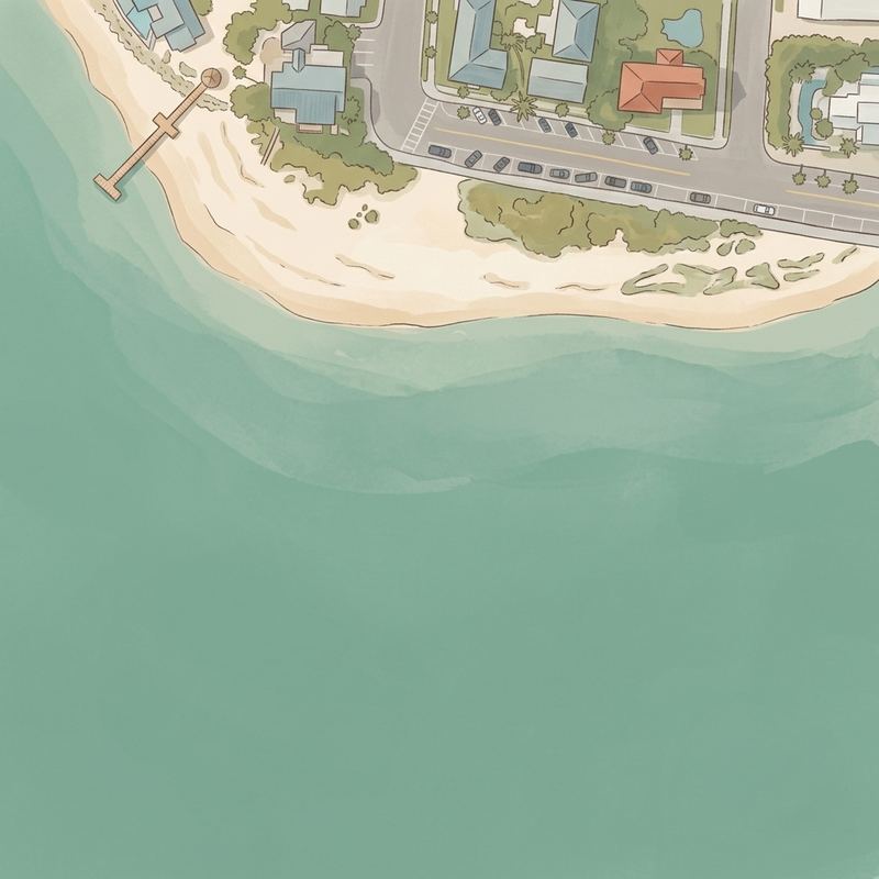 Aerial map of Pass A Grille Dog Beach