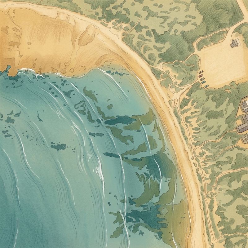 Aerial map of Pebble Beach