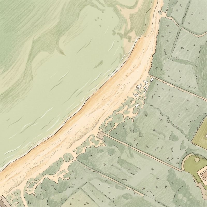 Aerial map of Pico Beach