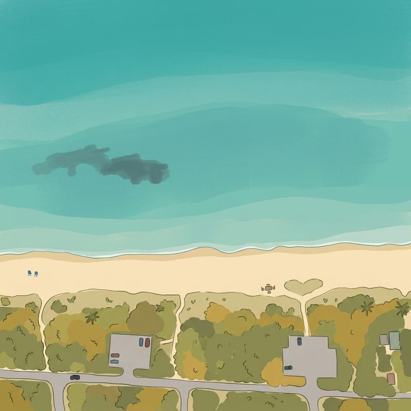 Aerial map of Playa Preferida