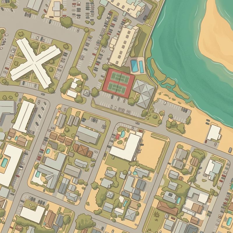 Aerial map of Playa Saint Petersburg