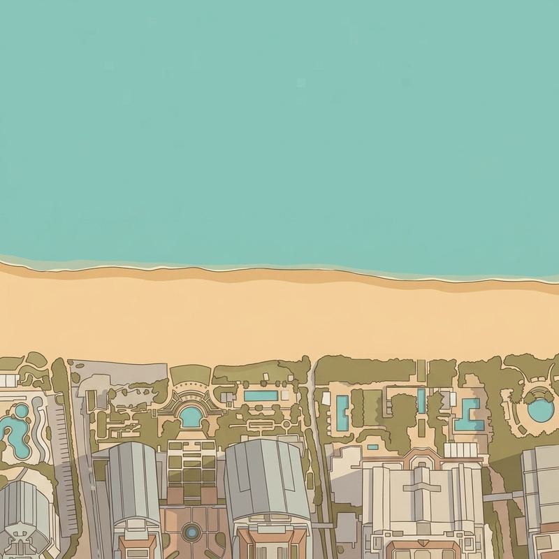 Aerial map of Playa Sony
