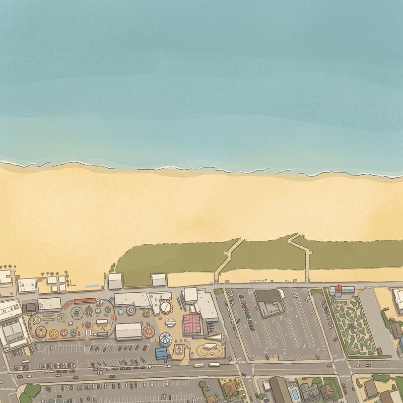 Aerial map of Point Pleasant Beach