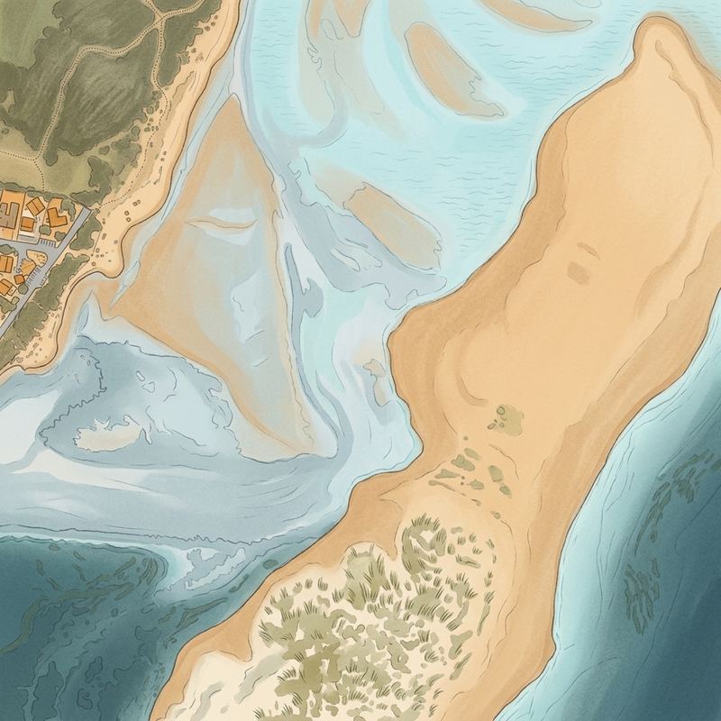 Aerial map of Poortjies Beach
