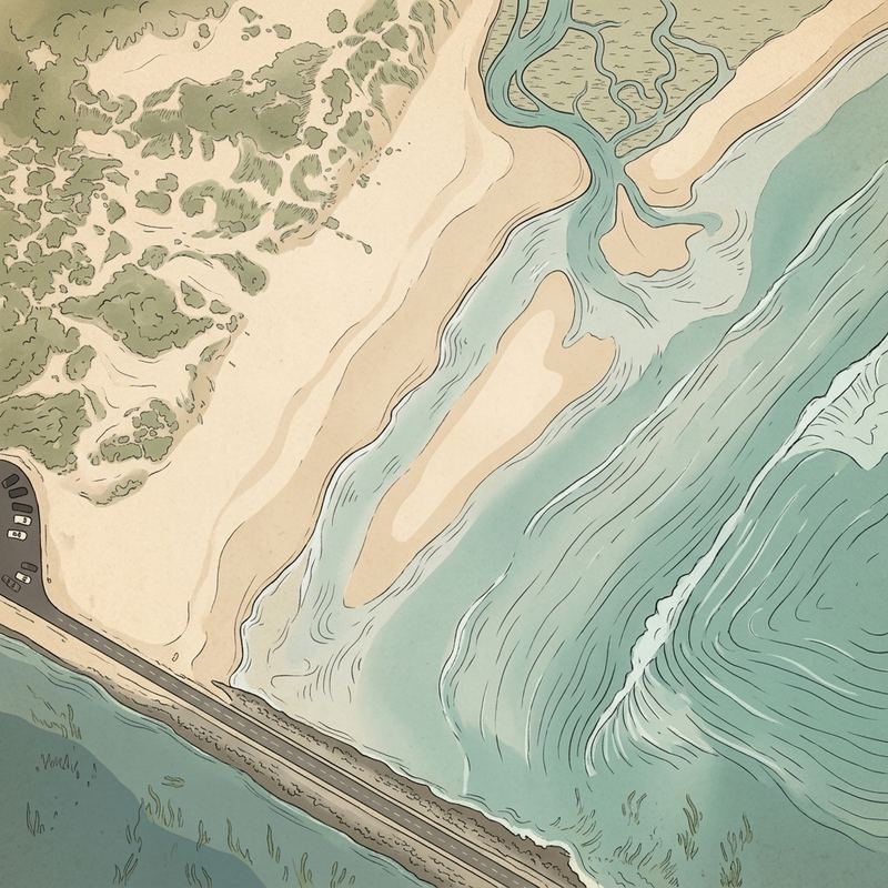 Aerial map of Port Alfred East Beach