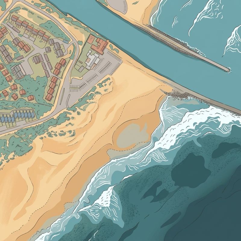 Aerial map of Port Alfred West Beach