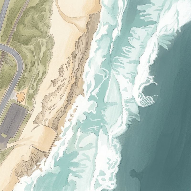 Aerial map of Preston Beach