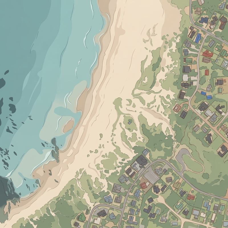 Aerial map of Pringle Bay Beach