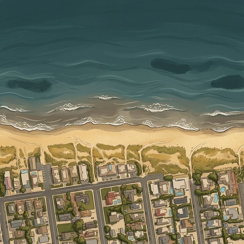 Aerial map of Public Beach