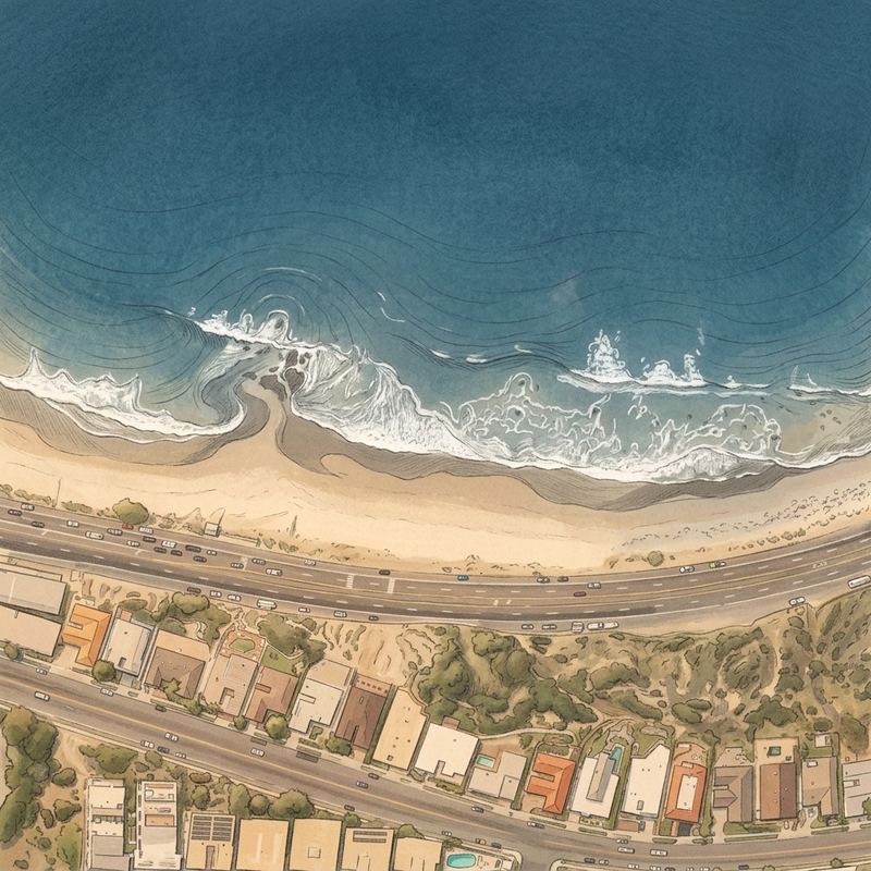 Aerial map of Ratner Beach