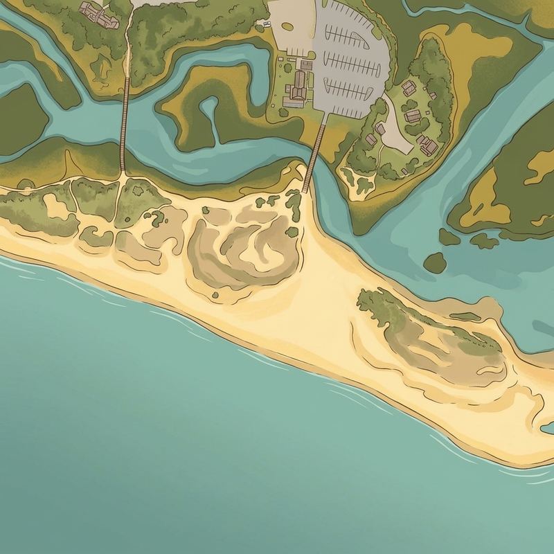 Aerial map of Ridgevale Beach