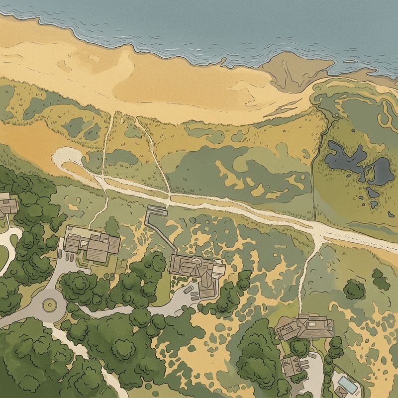 Aerial map of Rock Harbor Beach