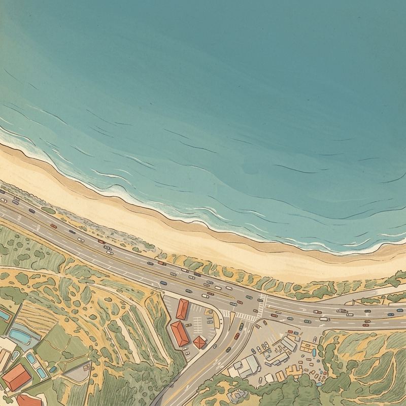 Aerial map of Rocky Beach