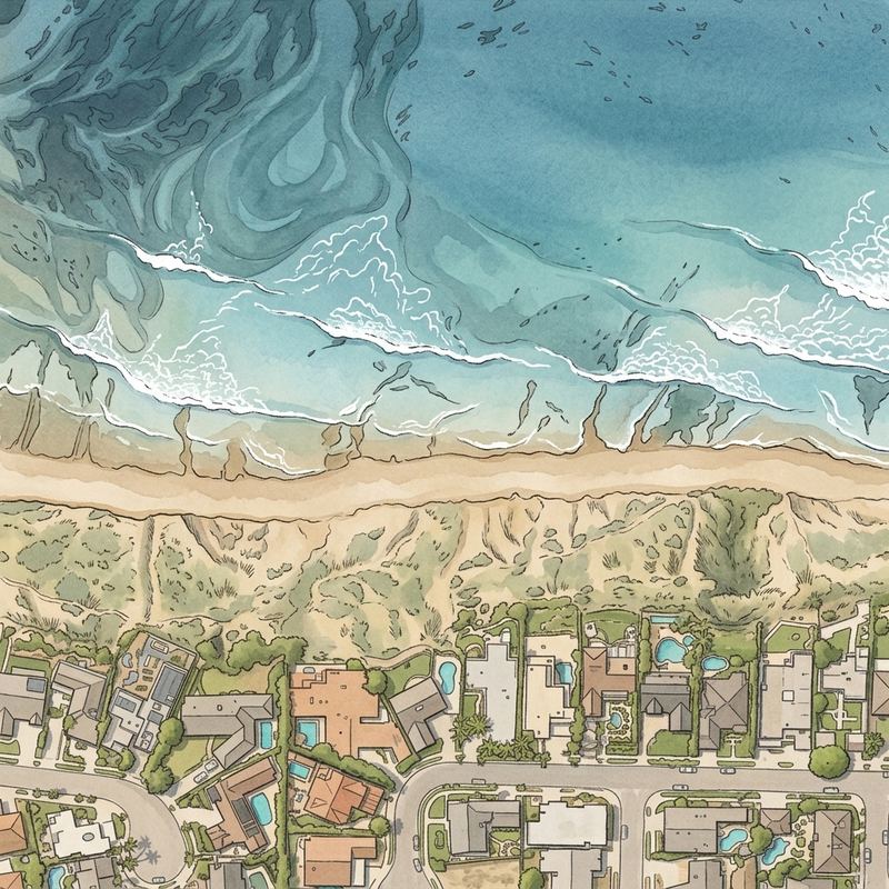 Aerial map of Royal Palms Beach Park