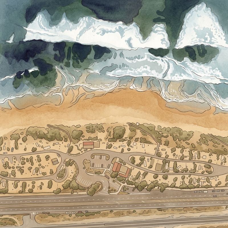 Aerial map of San Elijo State Beach