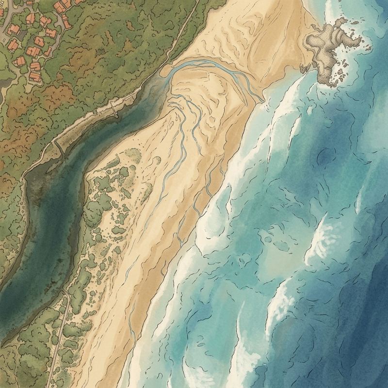 Aerial map of San Lameer Beach