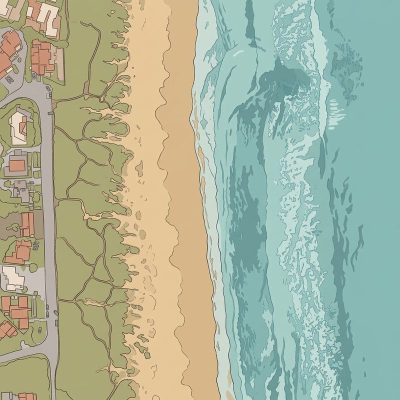 Aerial map of Sanctuary Beach, Plettenberg Bay