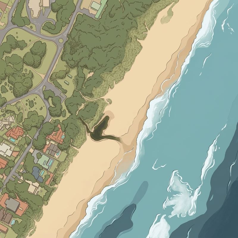 Aerial map of Saratoga beach park
