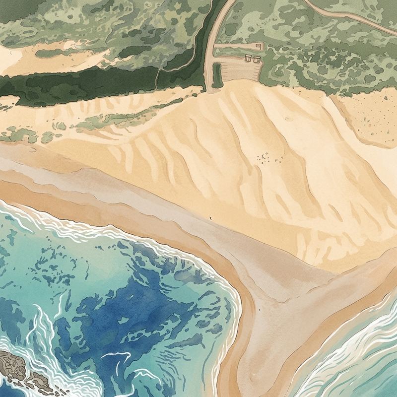 Aerial map of Sardinia Bay Beach