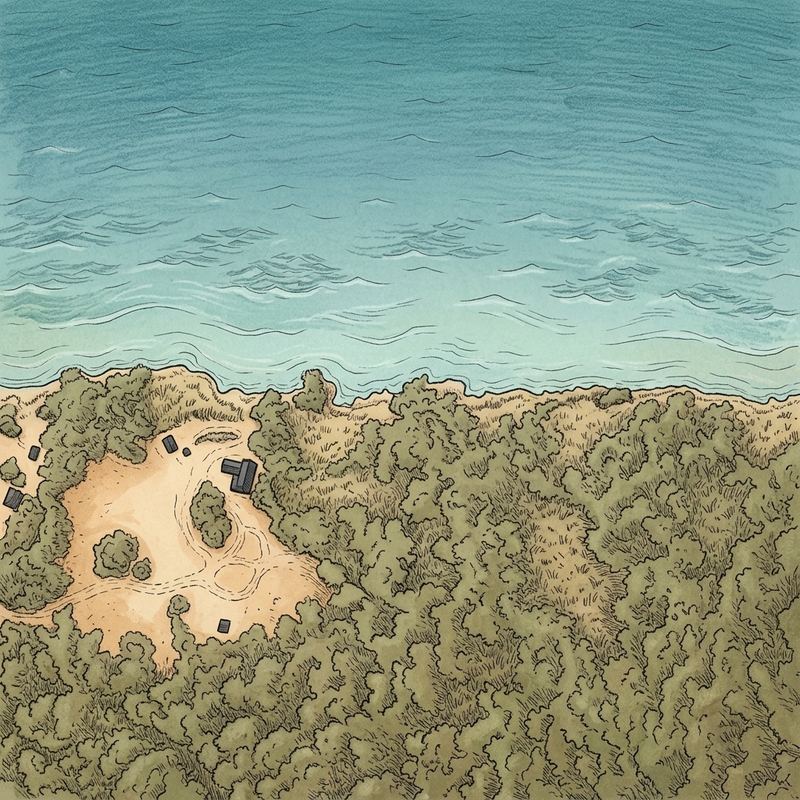 Aerial map of Scenic Beach