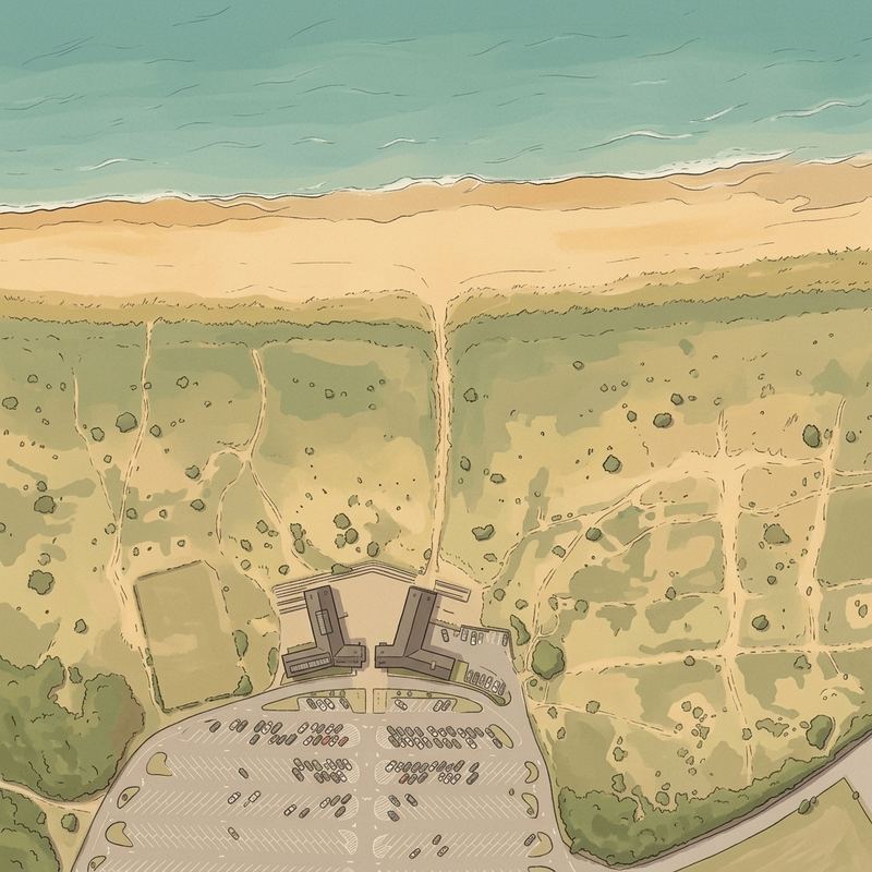 Aerial map of Scusset Beach