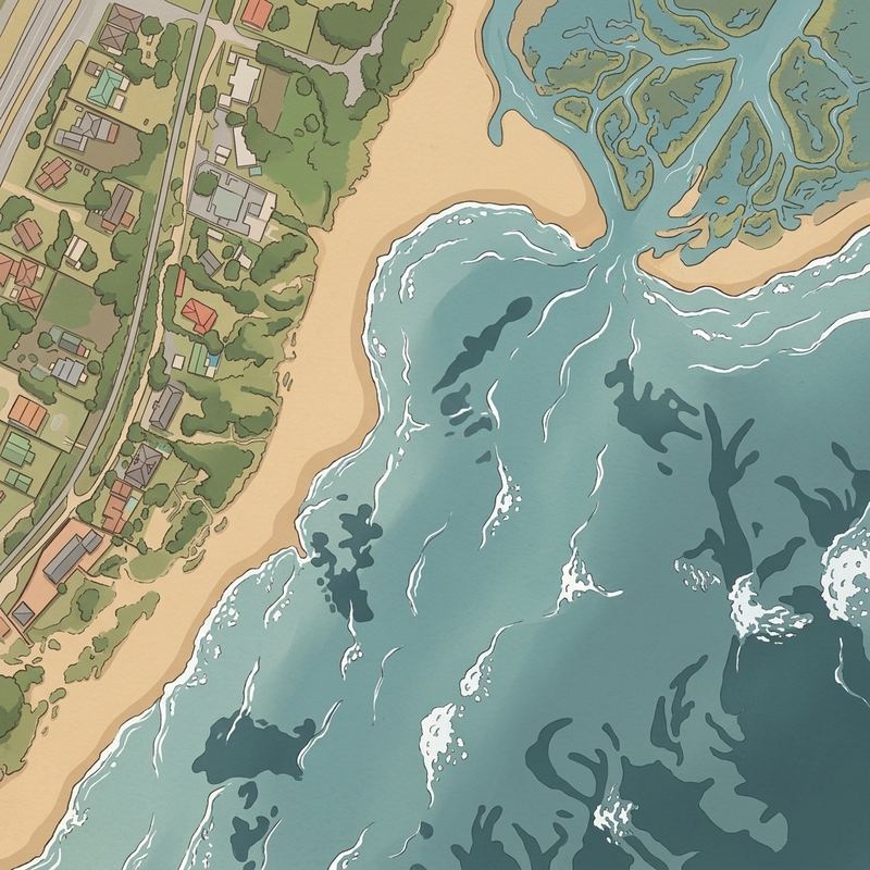 Aerial map of Sea Park Beach
